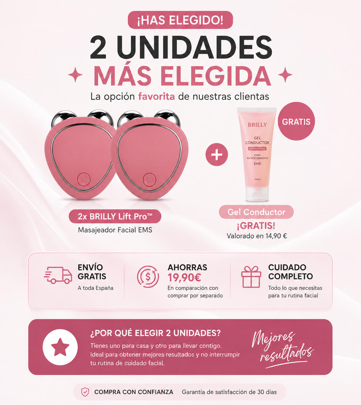 BRILLY Lift Pro™ | Masajeador Facial EMS