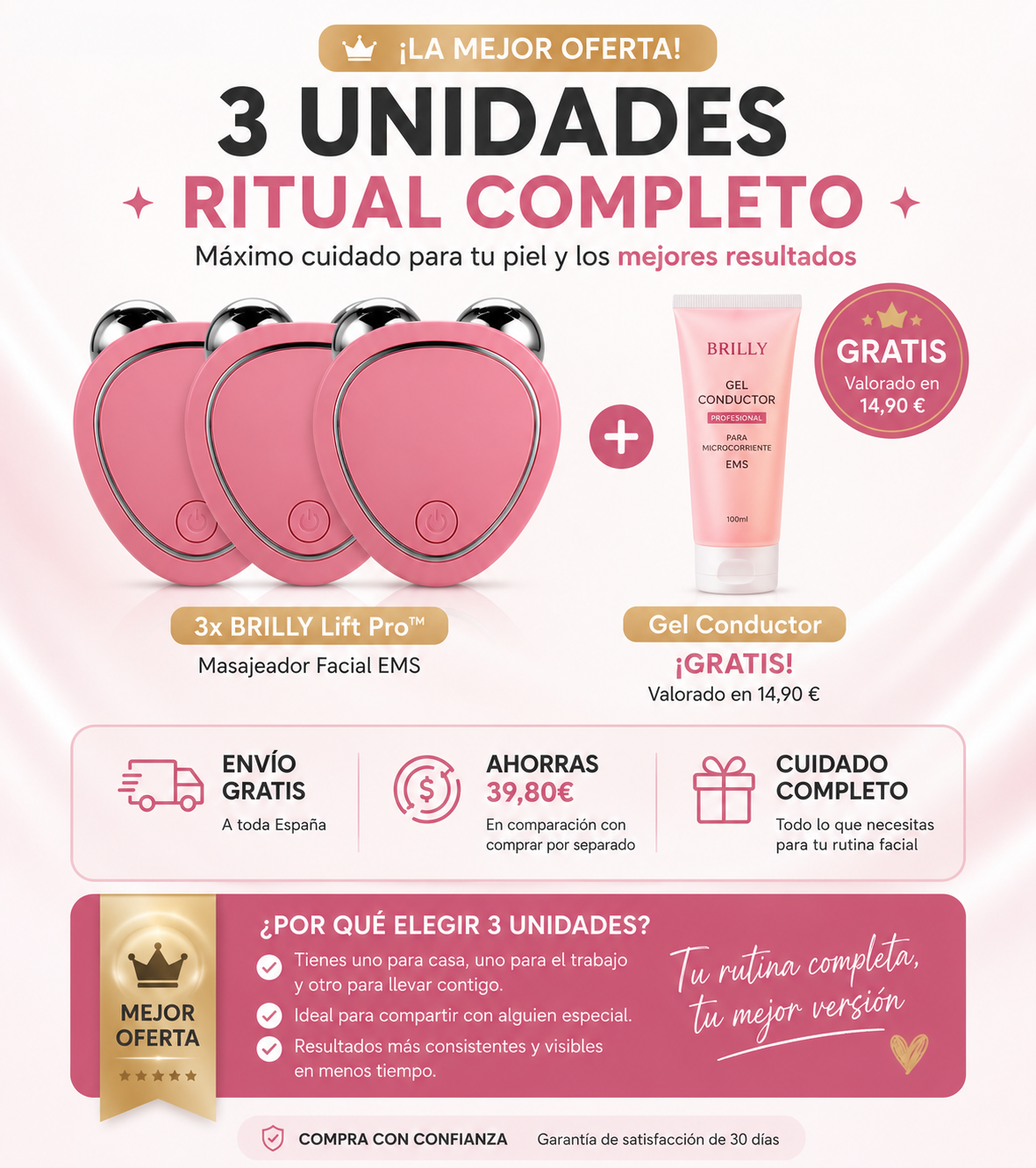 BRILLY Lift Pro™ | Masajeador Facial EMS