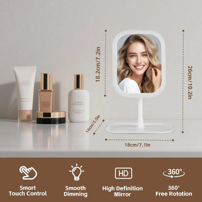 **Espejo de Maquillaje LED Portátil con 3 Luces**