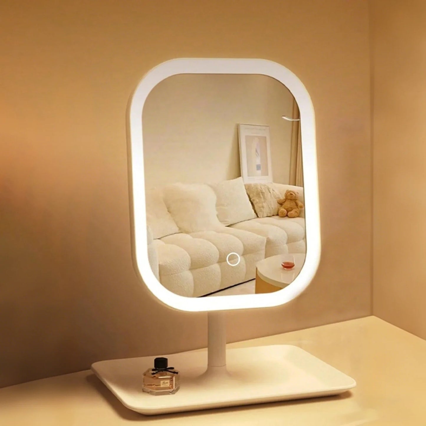 **Espejo de Maquillaje LED Portátil con 3 Luces**