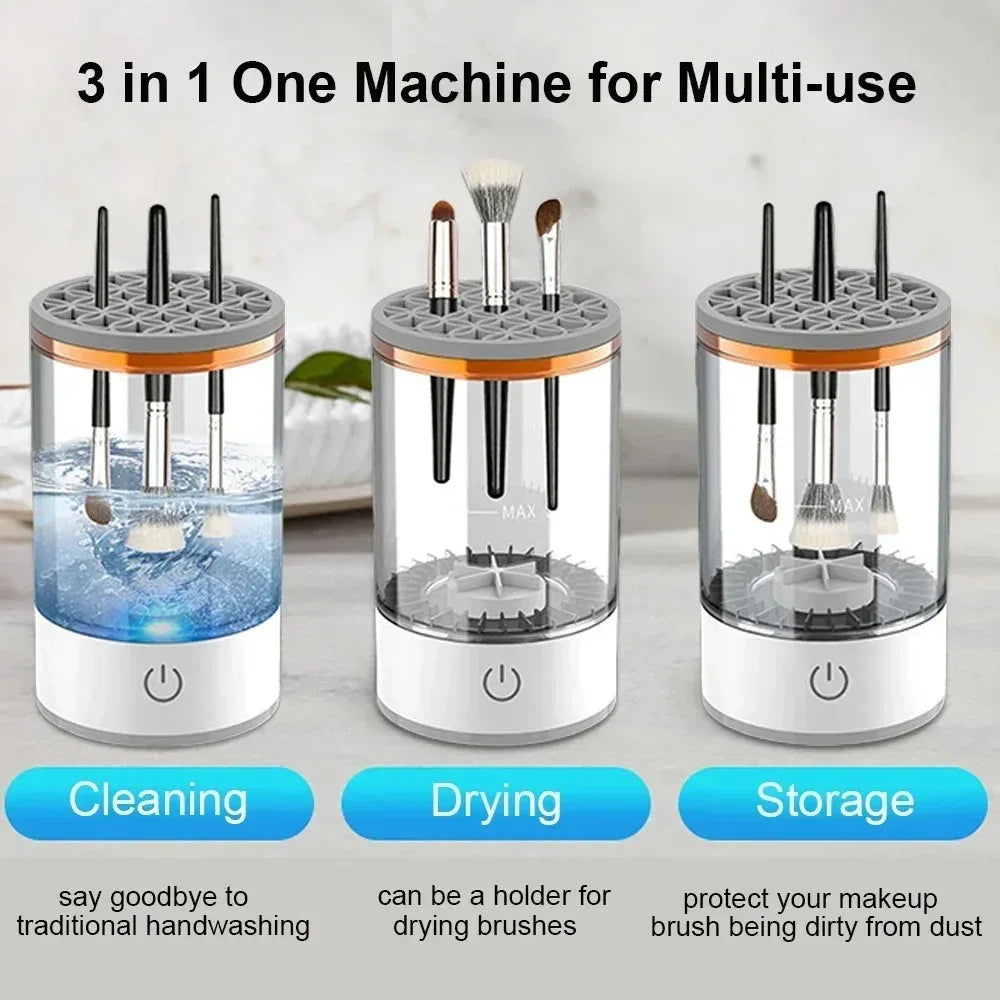 Limpiador Eléctrico Automático de Brochas de Maquillaje