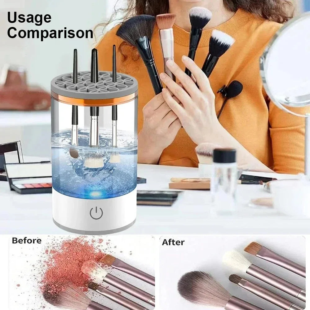 Limpiador Eléctrico Automático de Brochas de Maquillaje