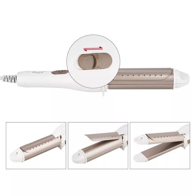 Dispositivo 2 en 1 para rizar y alisar: mini plancha alisadora profesional bivolt eficiente